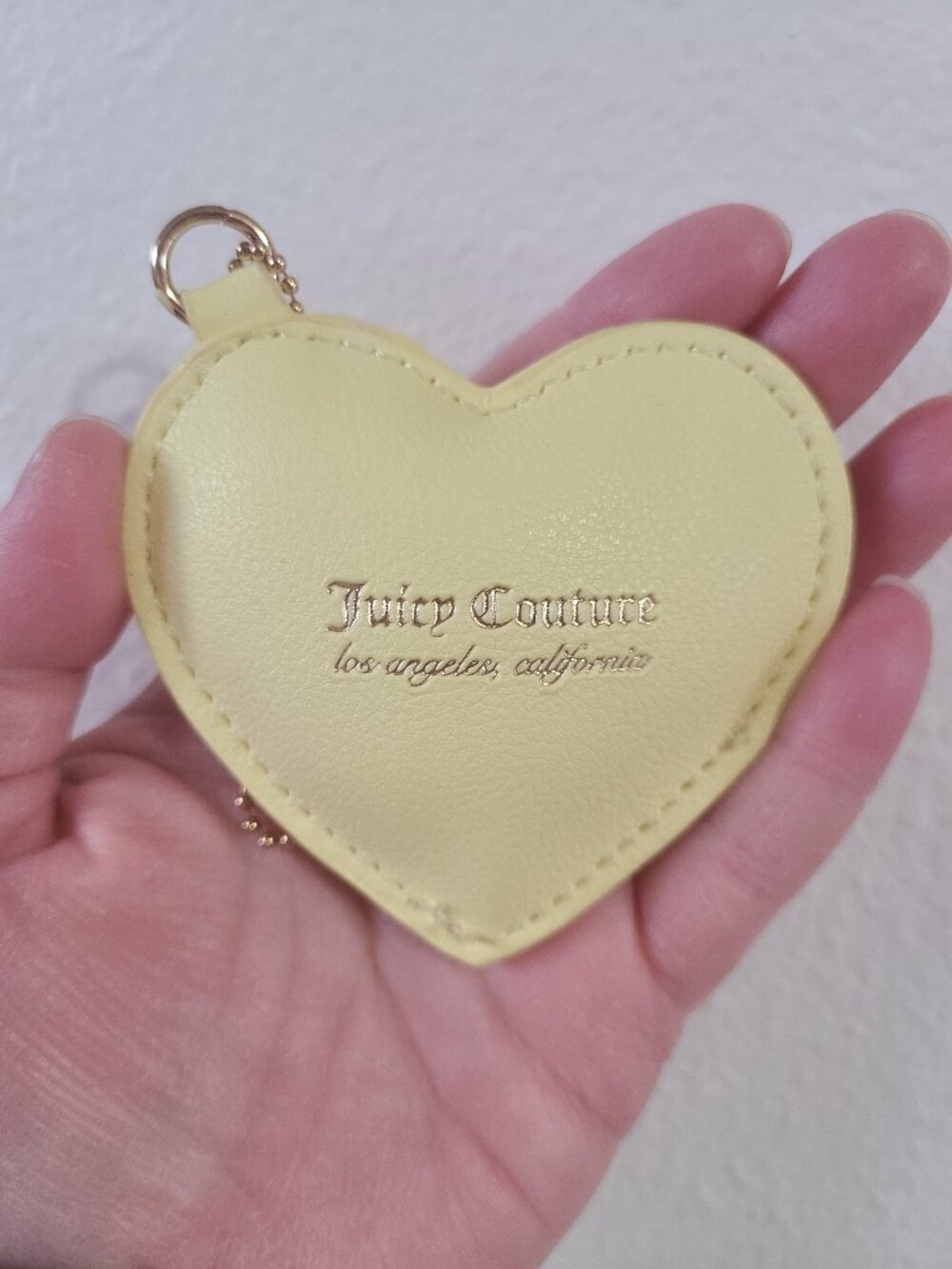 Juicy Couture Yellow Heart Keychain NWOT
